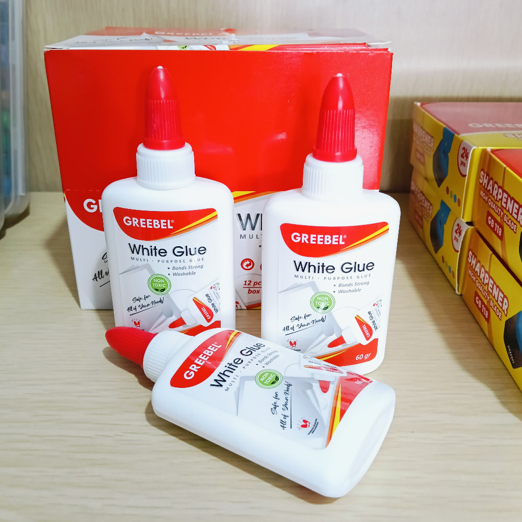 

LEM PUTIH GREEBEL WHITE GLUE 60ML PEREKAT SERBA GUNA