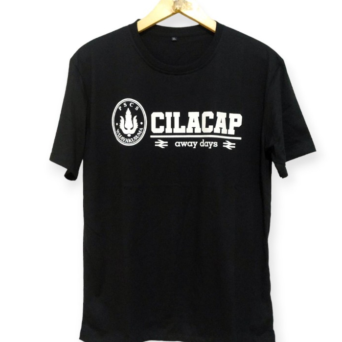 Kaos Distro CILACAP AWAY DAYS COTTON COMBED 24S CASUAL ULTRAS SEPAK BOLA