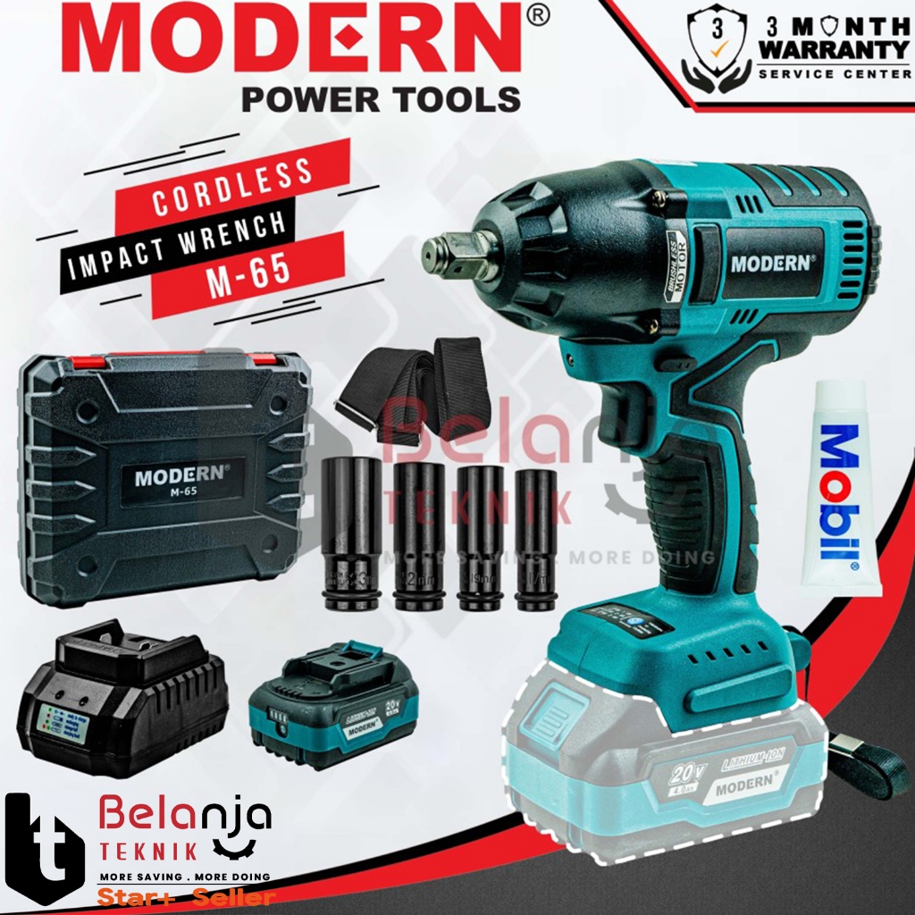 Cordless Impact Wrench MODERN M 65 Pembuka Baut Baterai M65 M-65