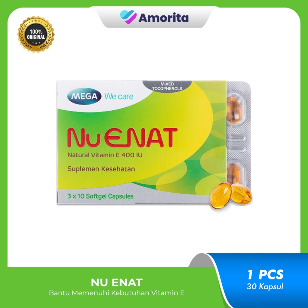 Mega We Care Nu Enat 400IU isi 30 Kapsul - Vitamin E Perawatan Kulit