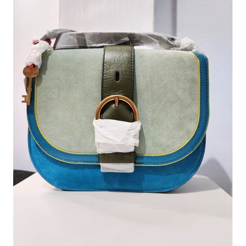 TasFossil Wiley saddle bag green multi n