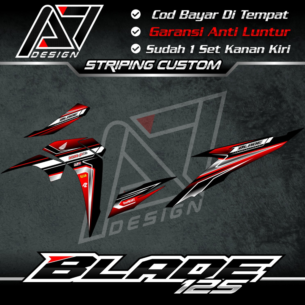 (COD) sticker striping honda blade - list striping blade 125 - striping custom blade 125 bahan decal