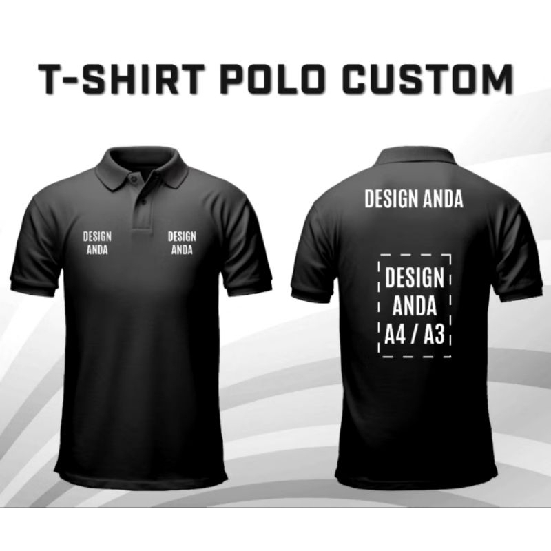 Costum Kaos polo, Sablon polo Shirt satuan  lusinan print kaos