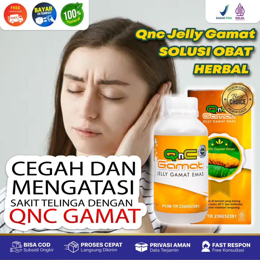 Obat Telinga Berair Bau Tak Sedap Cocok Untuk Anak Dan Dewasa Atasi Dengan Herbal Qnc Jelly Gamat