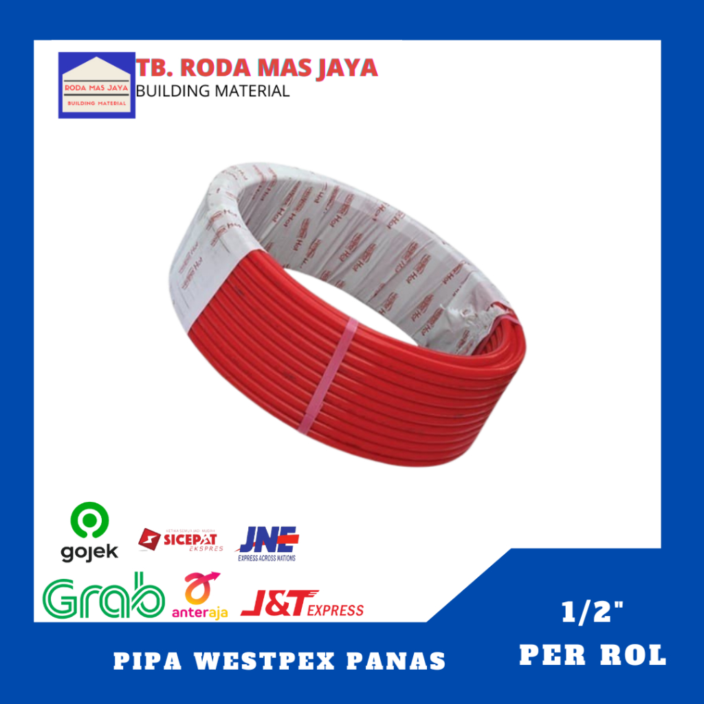 WESTPEX Pipa Air Panas 1/2 inch 16mm/ Selang waterheater/Selang Air panas RoL 50M