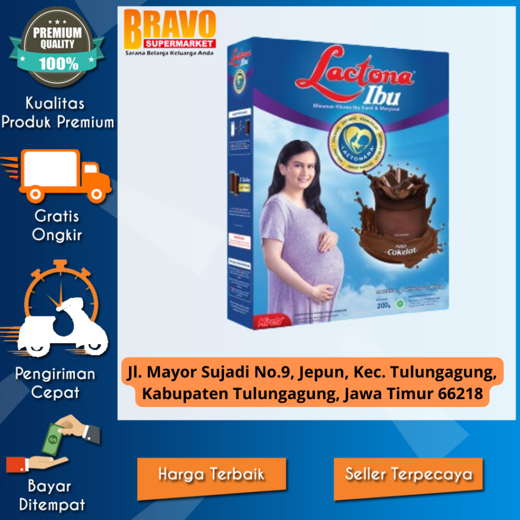 

BRAVO SUPERMARKET TULUNGGAUNG - LACTONA IBU For Maternal & Lactating 200 Gram