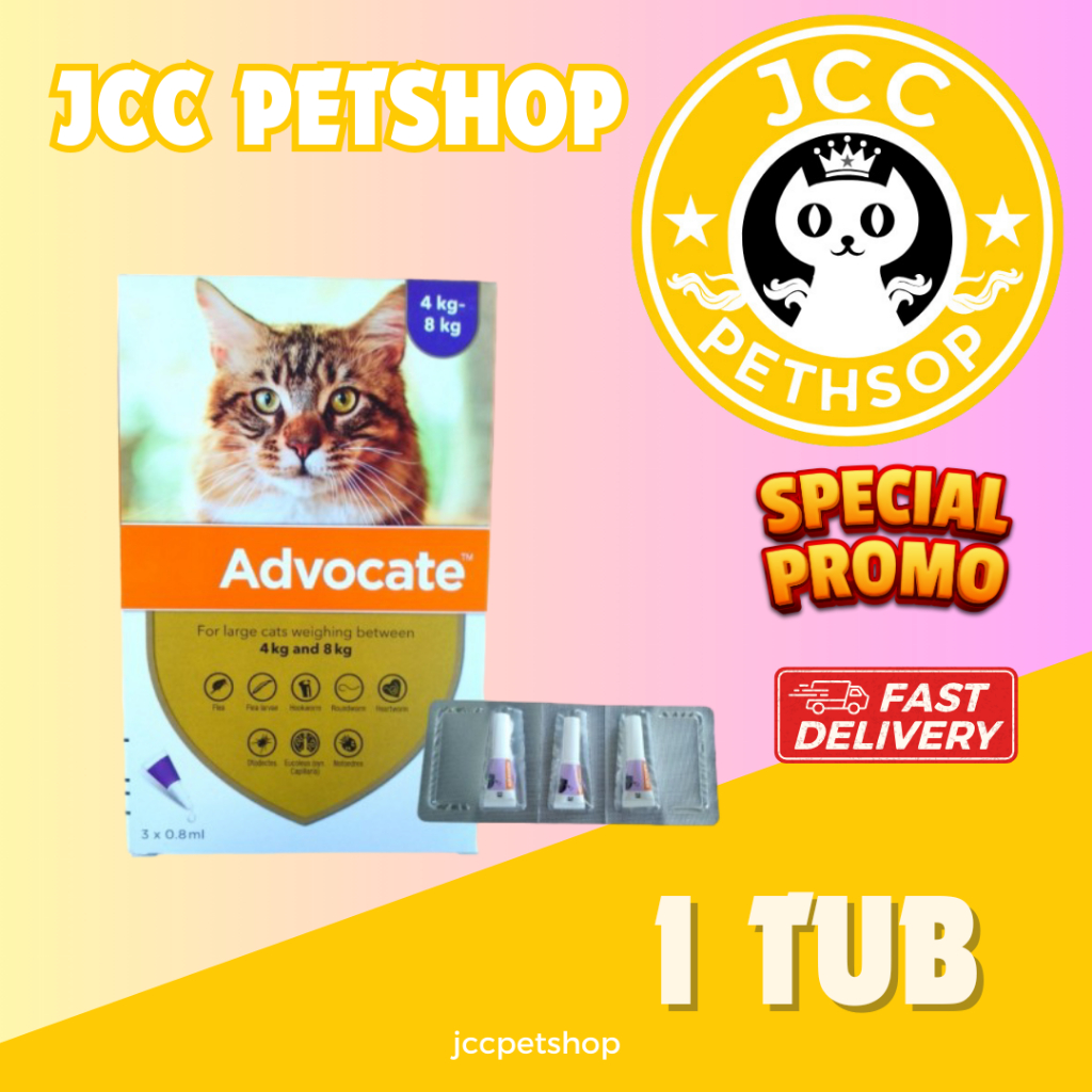 obat kutu kucing advocate 0.8ml advocate large 4 - 8kg
