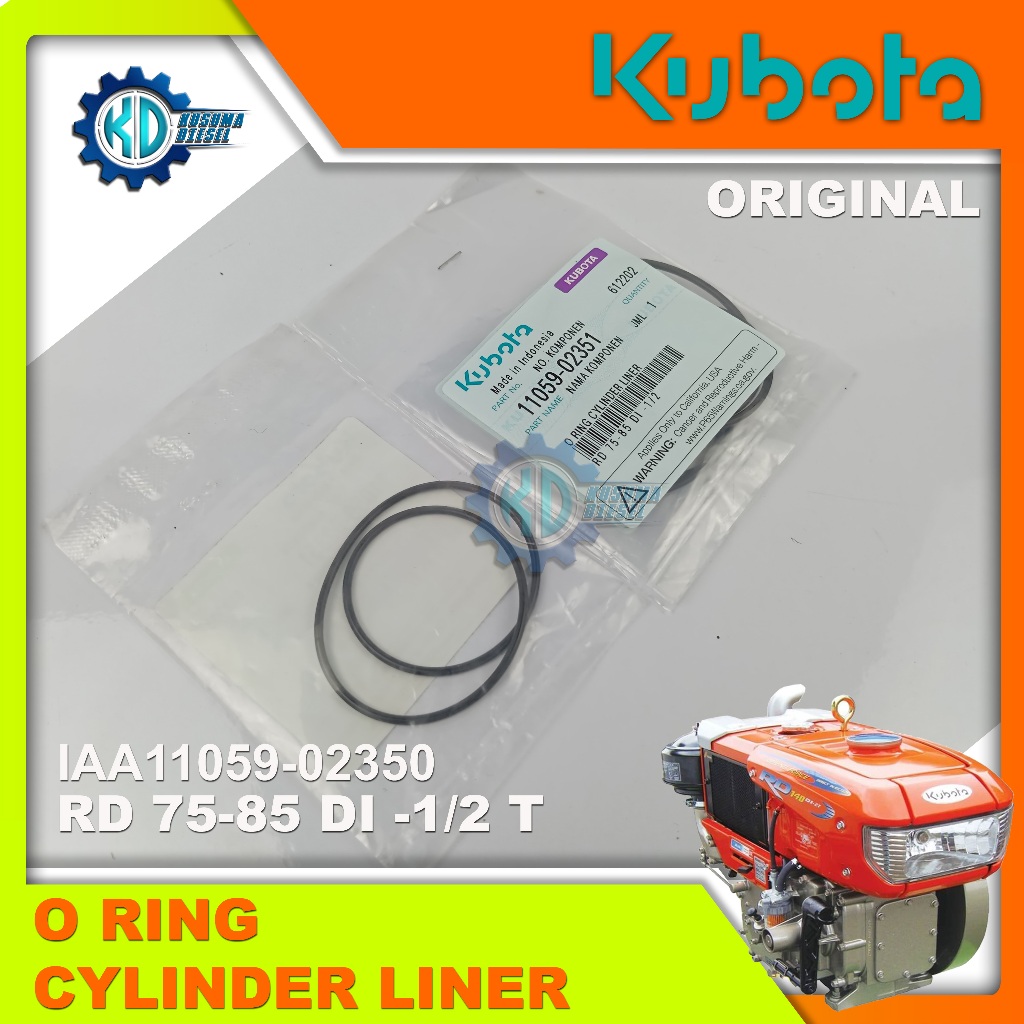 O RING, CYLINDER LINER RD 75-85 DI -1/2 T -  KARET BORING - BURING - BURENG - DIESEL KUBOTA - SPAREP