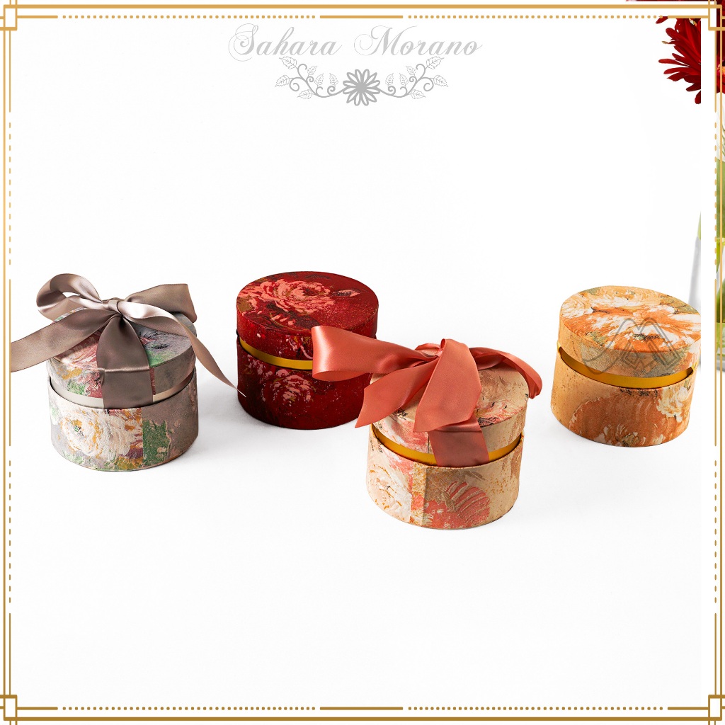 

Round Gift Box Motif Batik Kotak Kado Box Hampers Kotak Kado Ulang Tahun