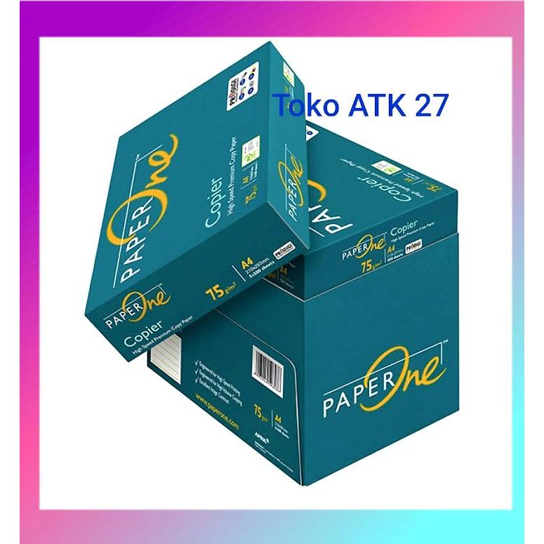 

Paperone Ketas A4 75gr Copier 1 Rim ( 500 lembar) Kertas HVS A4 Kertas Fotocopy