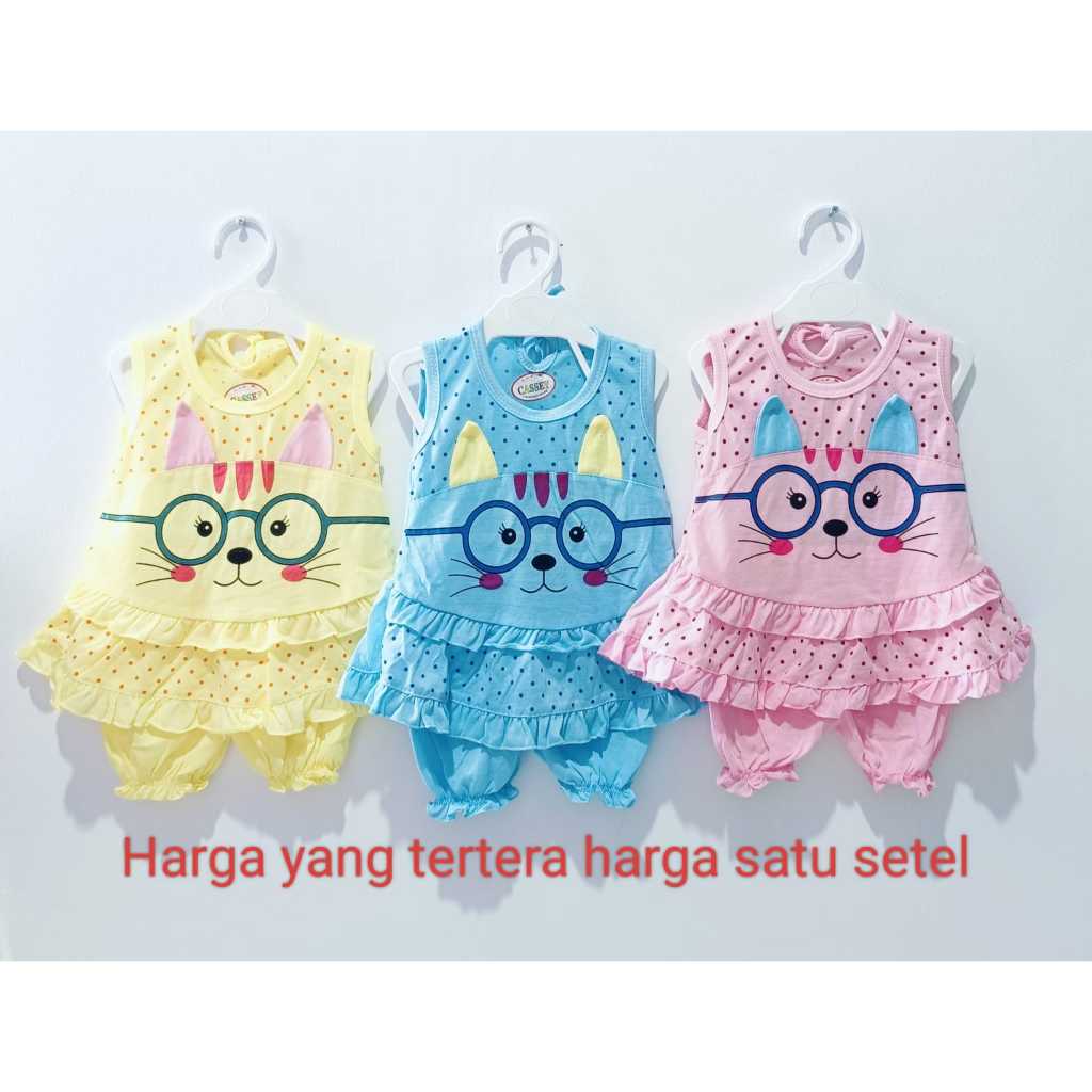 SETELAN BAYI LUCU / Baju Bayi Perempuan 0 - 6 Bulan