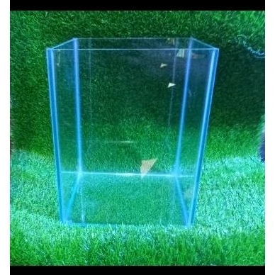 (Khusus Instant) Aquarium Kaca Nano Tank Aquascape Terrarium 20X20X25 / 20X15X20