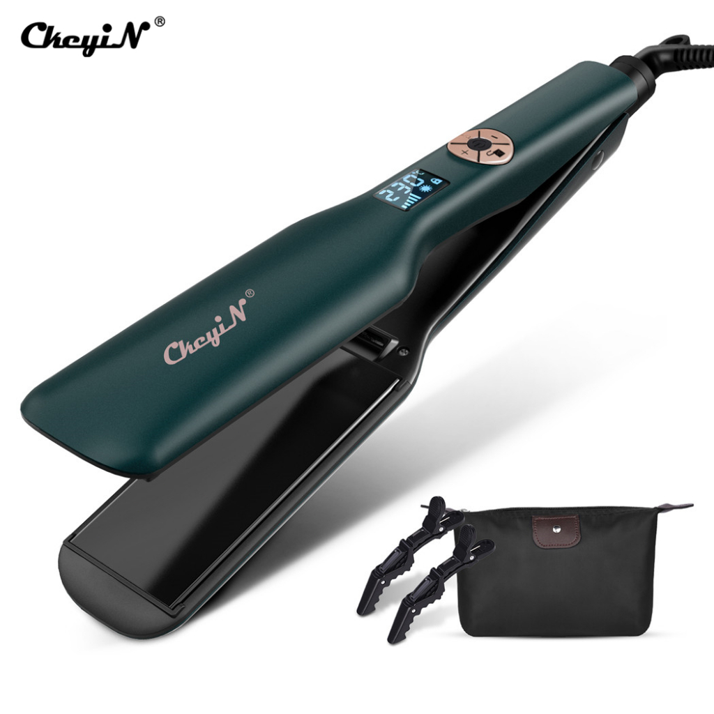 CkeyiN Catok Pelurus Rambut Catokan Keriting 44mm Hair Straightener/Hair Curly Dengan LED Layar
