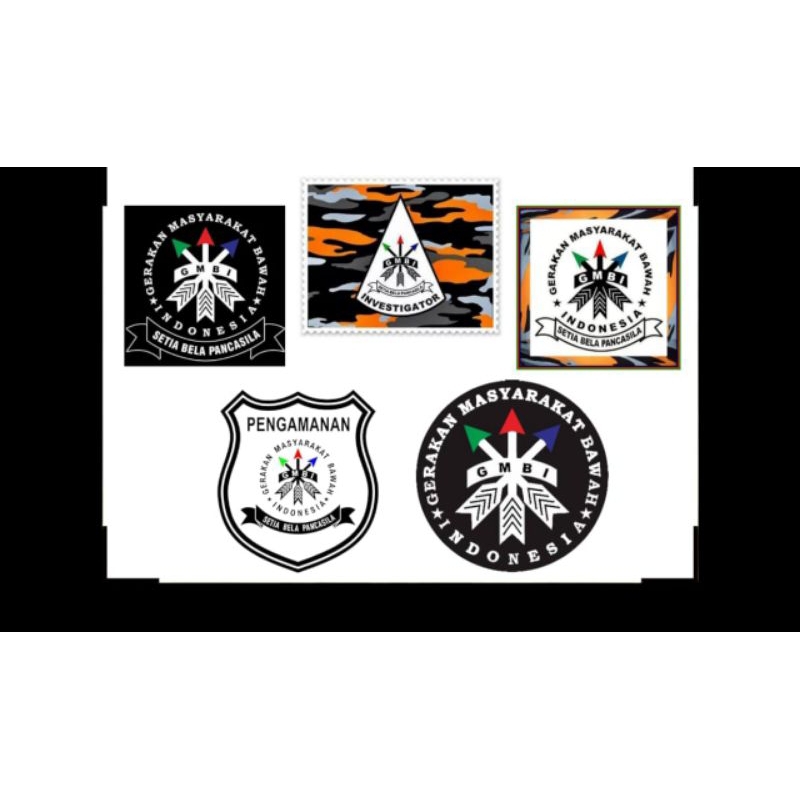 stiker anti air/ stiker gmbi pengamanan bela pancasila/ stiker logo gmbi/ stiker investigator gmbi/