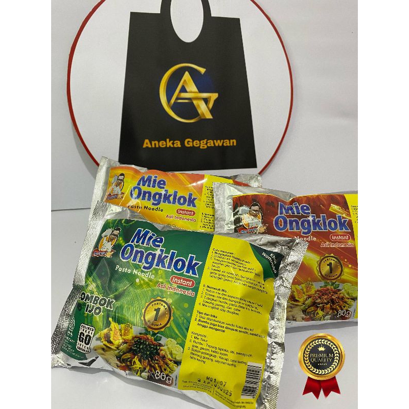 

MIE ONGKLOK Khas Wonosobo kemasan instan, Tersedia Rasa pedas, superpedas dan original