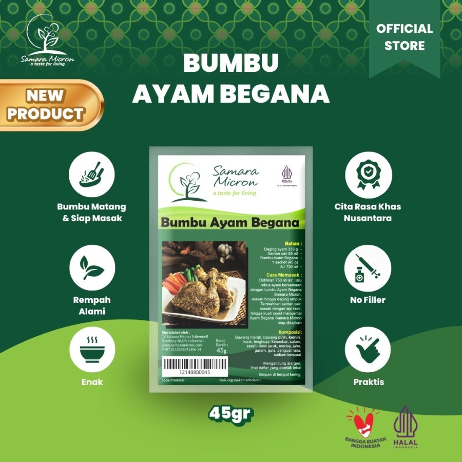 

Bumbu Racik Samara Micron - Bumbu Ayam Begana