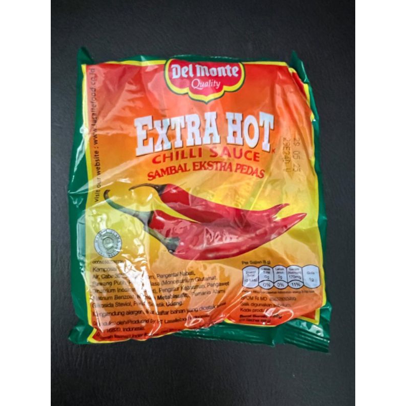 

Delmonte Extra Hot Sauce - Delmonte Sambal Sachet - 8gr @24pcs