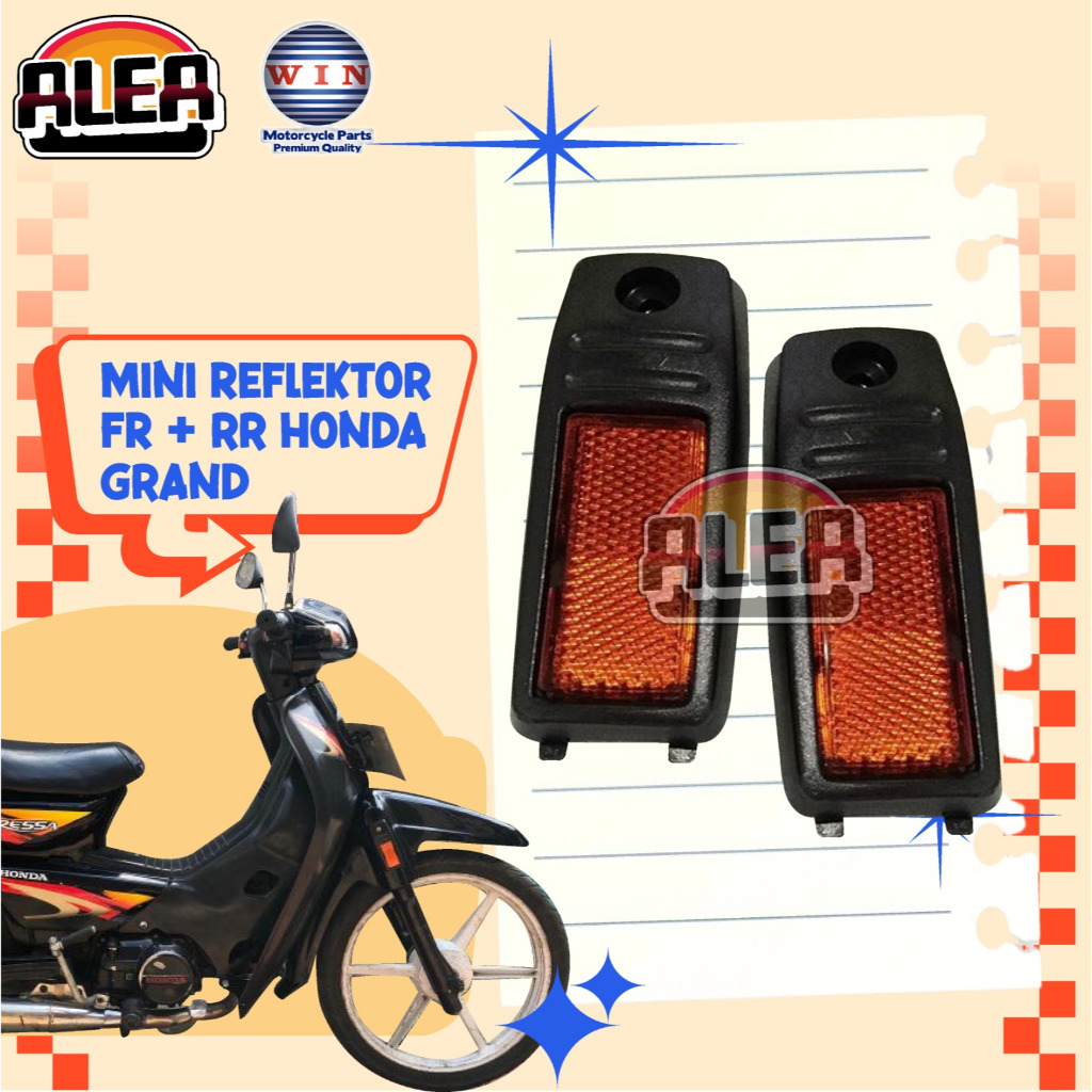 Mini Reflector Fr  + Rr  Honda Grand Merk Win