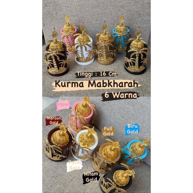 Mabkharah Pohon Kurma Gold Saudiyah Saudi Prapen Aesthetic Bukhoor Dupa