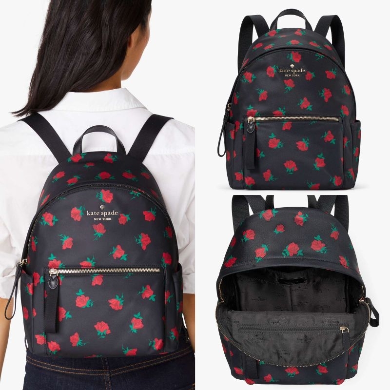 Kate spade Chelsea Rose Toss Printed Medium Backpack