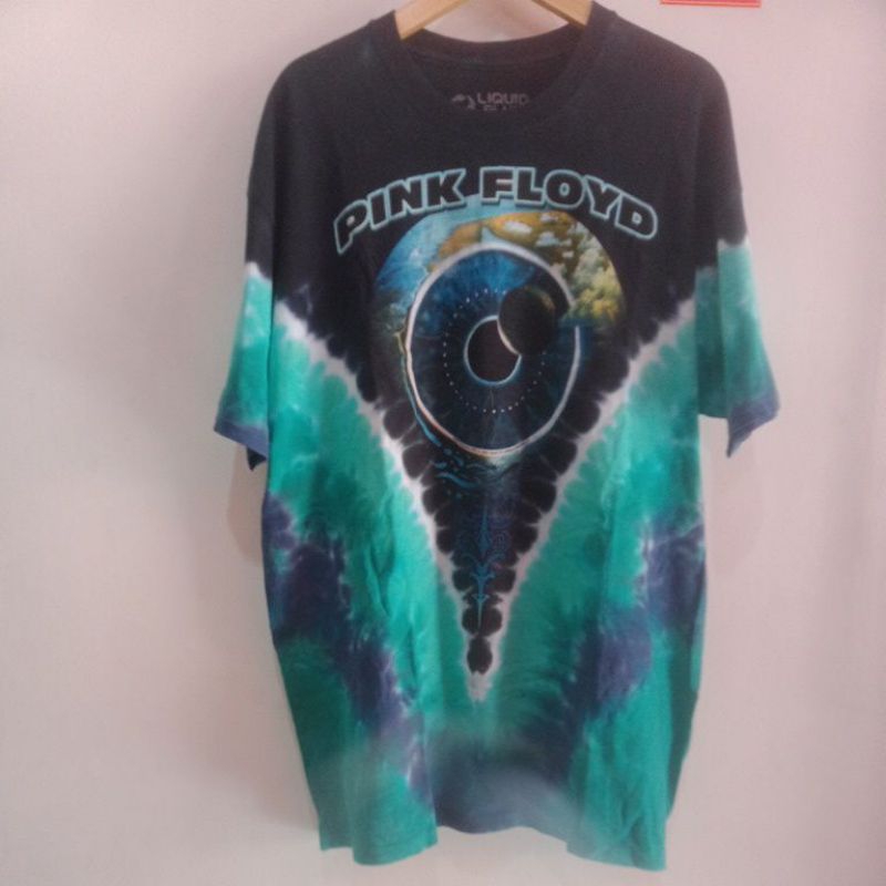 PINK FLOYD t shirt tag label liquid blue size XL SECOND ORIGINAL