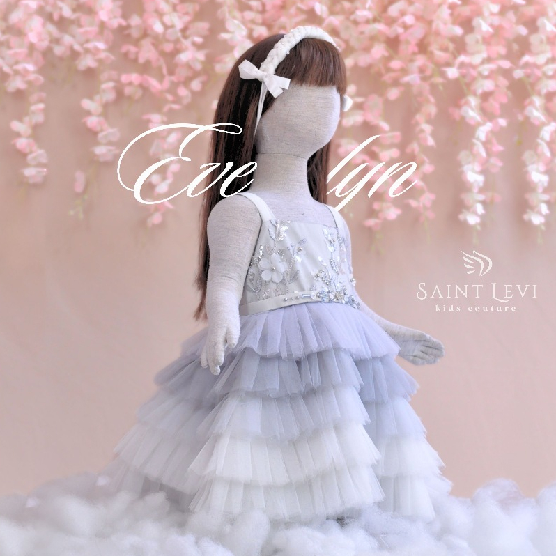 [ST. LEVI] Available 1-8 tahun - EVELYN dress /gaun pesta anak /gaun ulang tahun anak /dress pesta a