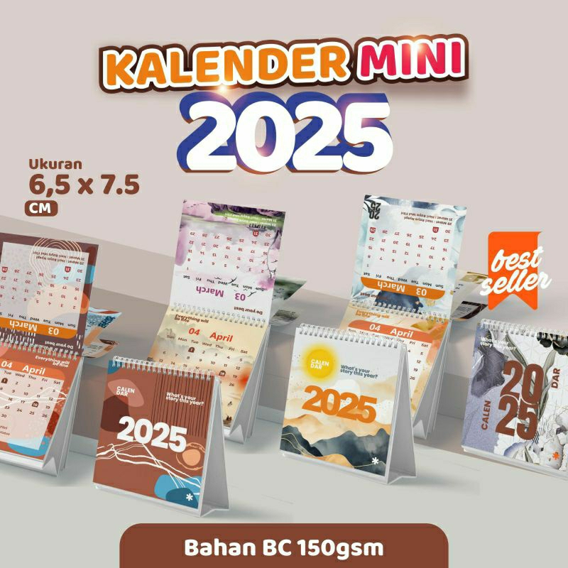 

KALENDER MINI 2025/ KALENDER MEJA MINI / KALENDER MEJA / KALENDER 6,5 x 7,5