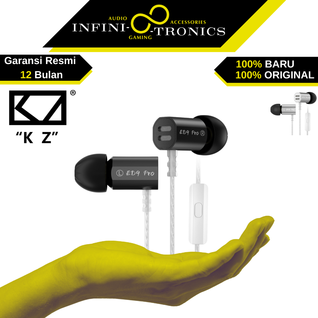 KZ ED9 Pro Single DD In Ear Metal Earphone with MIC IEM Headset