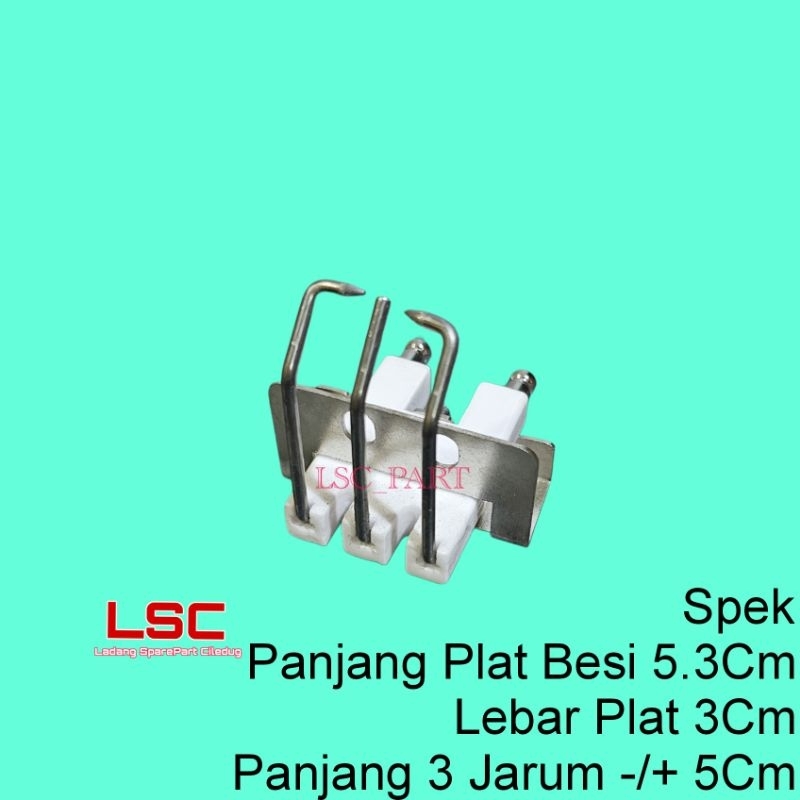 Busi 3 Pin Jarum Busi Pematik Kaki 3 Siku Sensor Api Flame Kompor