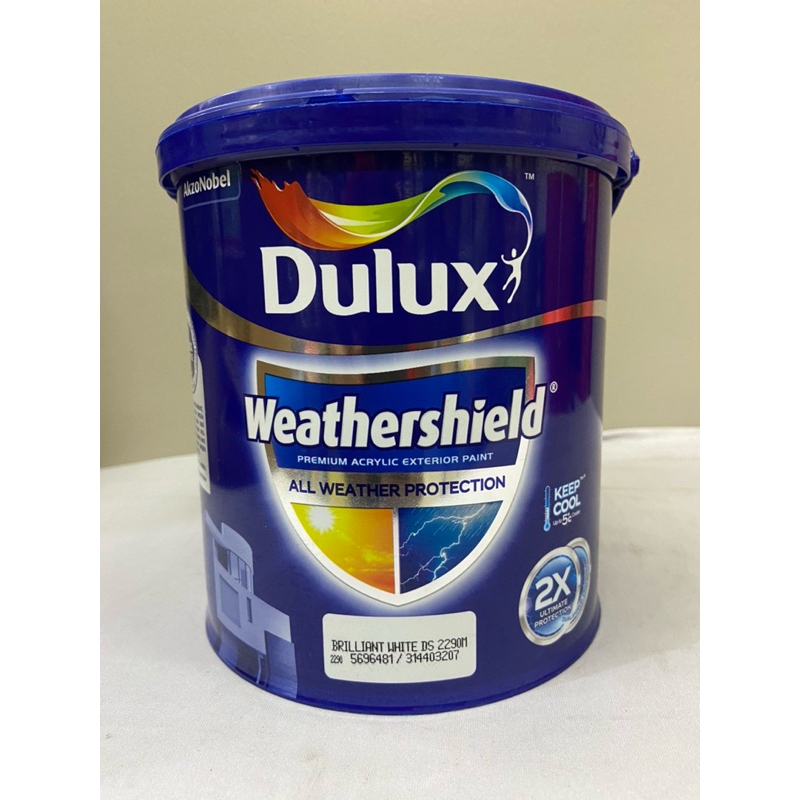 CAT TEMBOK LUAR/CAT TEMBOK EKSTERIOR/CAT TEMBOK DULUX WEATHERSHIELD 2,5 LTR