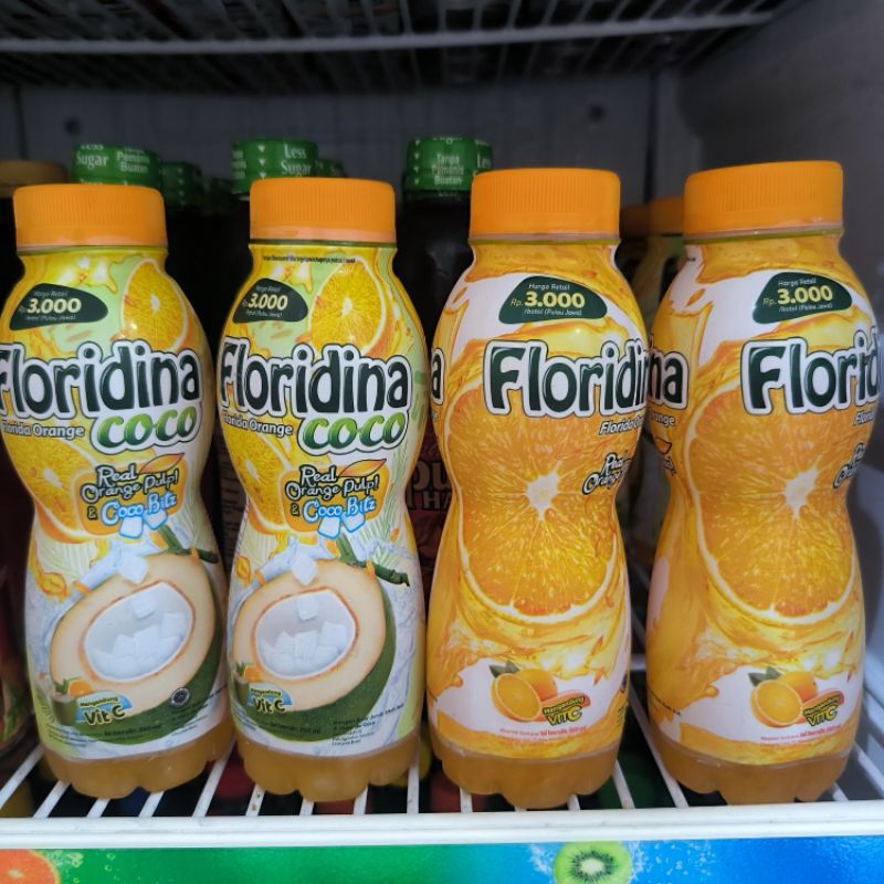 

( minuman dingin ) floridina jeruk & jeruk kelapa
