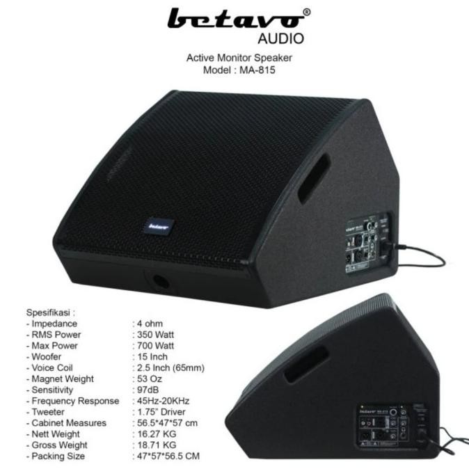 Speaker aktif monitor betavo ma815 aktiv panggung ma 815