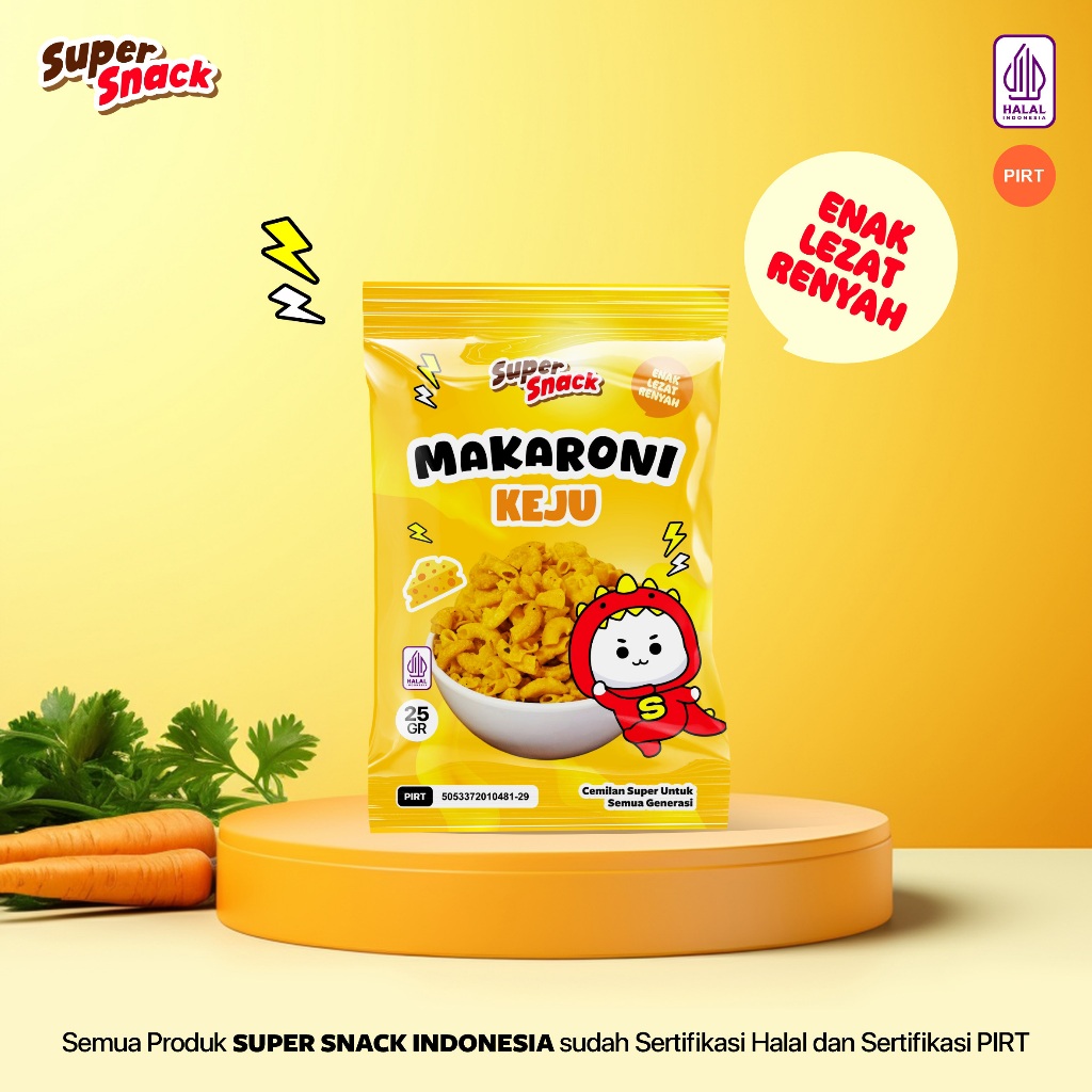 

SUPER SNACK Makaroni Rasa Keju 25gr Cemilan