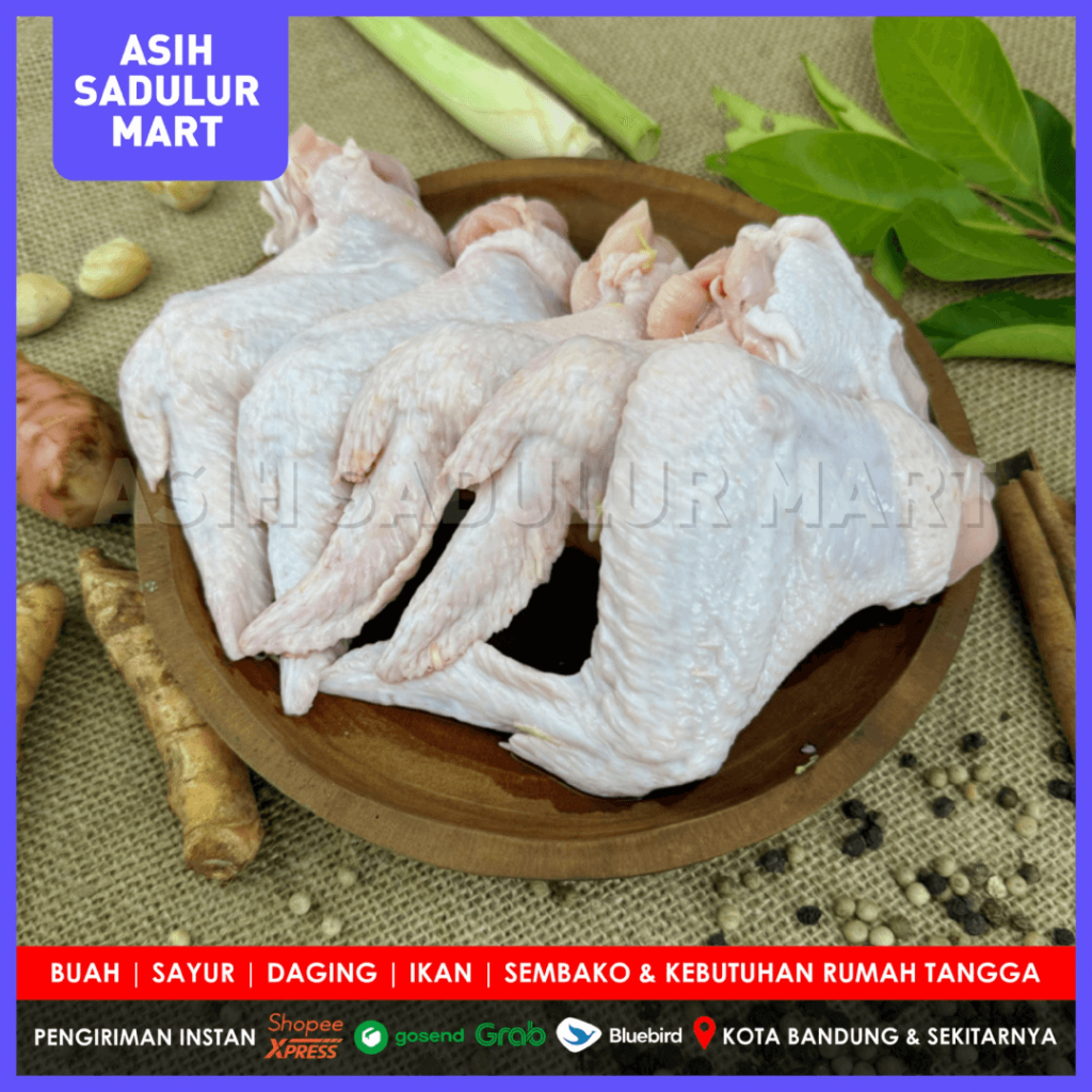 

Daging Ayam Sayap Fresh 500gr Bandung | Asih Sadulur Mart