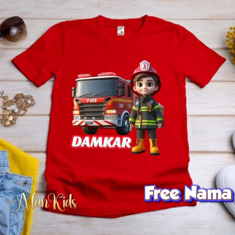 BAJU PEMADAM KEBAKARAN KAOS ANAK