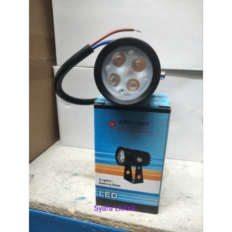 Lampu LED Sorot Taman 4Watt 4Mata IP65 Outdoor bisa Indoor Briliant