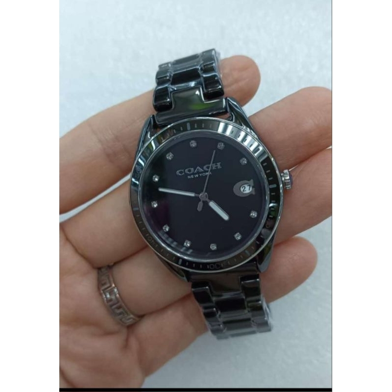 jam tangan  wanita Coach keramik full