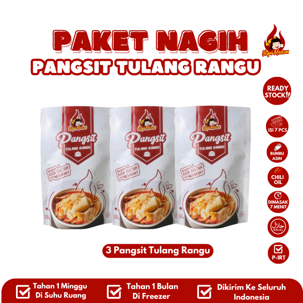 

Paket Pangsit Ayam Tulang Rangu Nyai Mercon (isi 3)