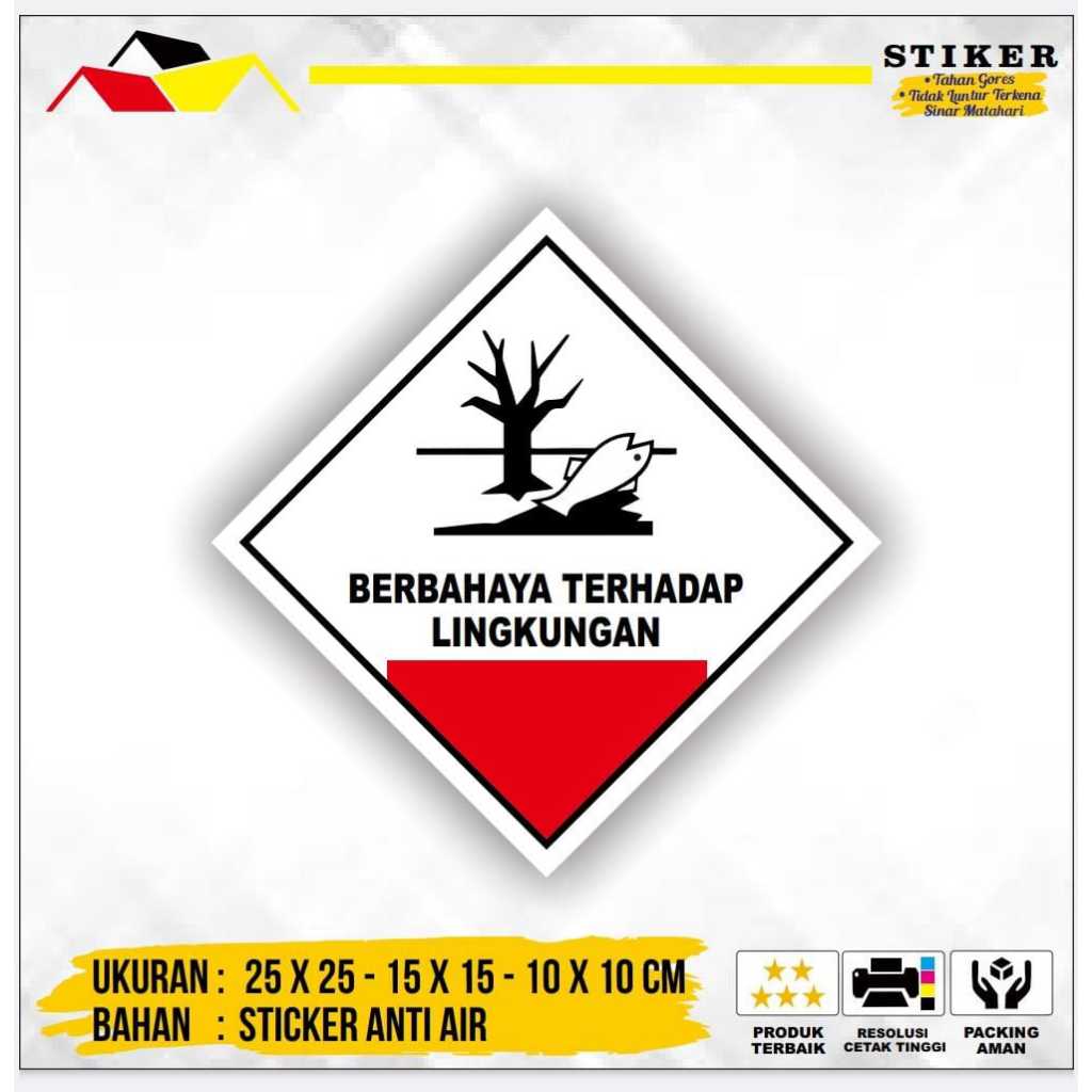 

Stiker Simbol Label K3 Limbah B3 Hazmat Berbahaya Terhadap Lingkungan