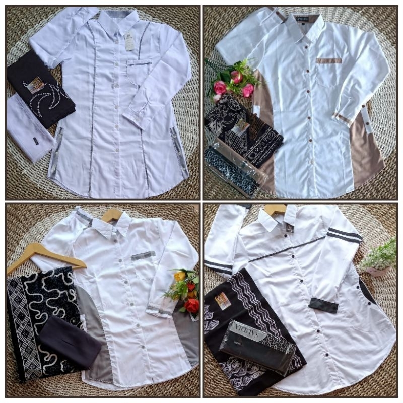 Tunik Putih Santriwati | Tunik Santri Putri | Tunik Santri | Atasan Tunik Santri | Baju Santri Putri