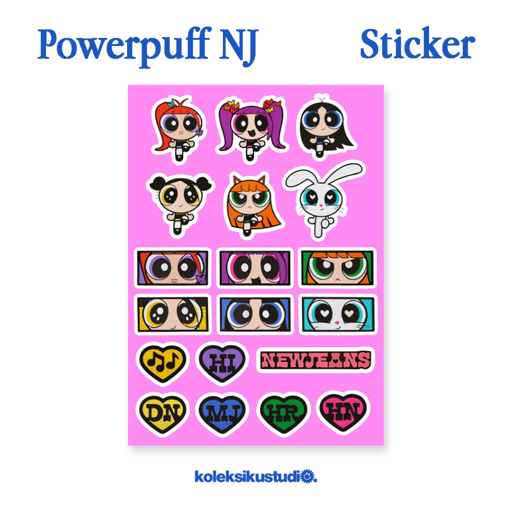 

Stiker Powerpuff Girls NewJeans Sticker Kpop Kartun Musik Aesthetic Lucu Stiker HP Laptop
