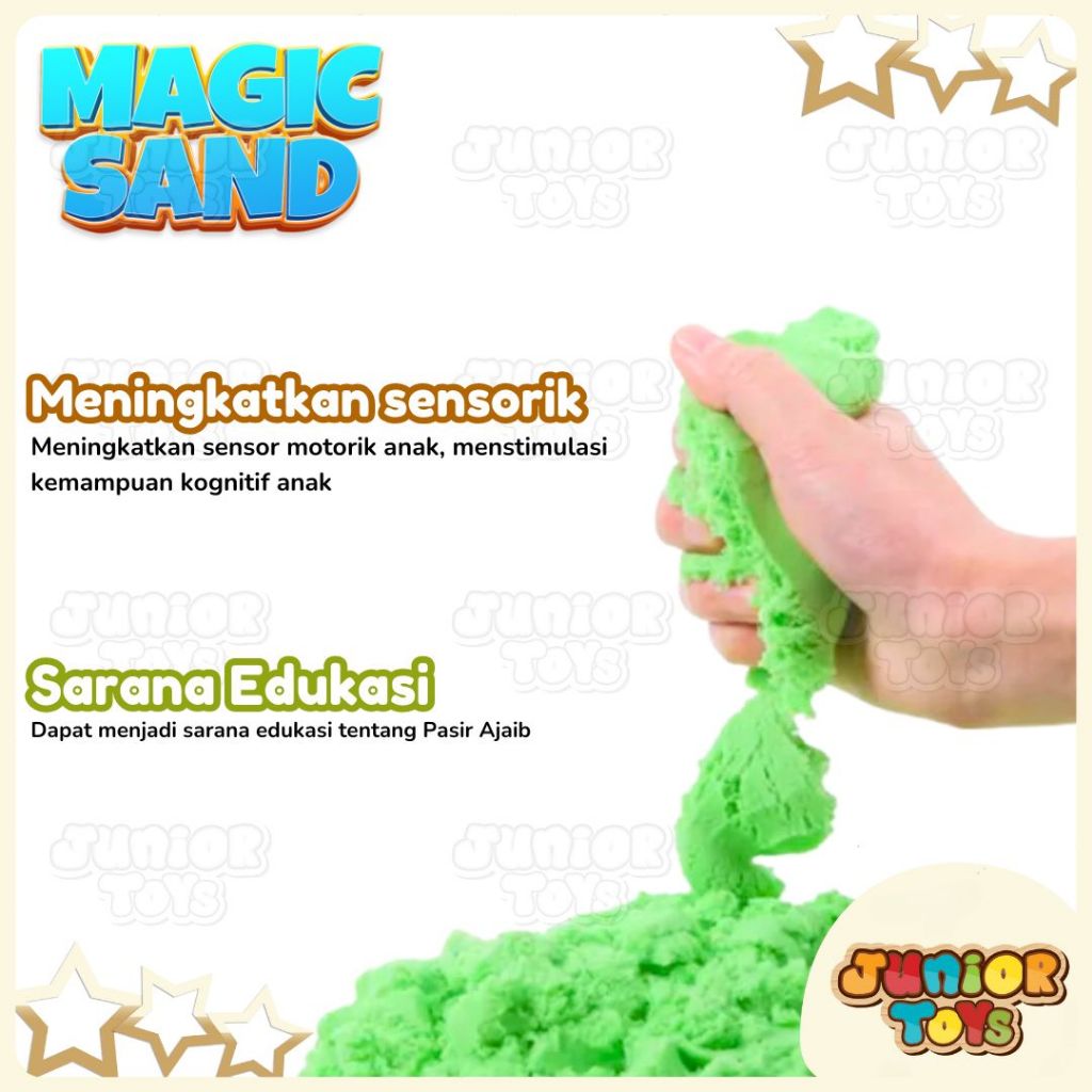 DFTV Mainan Pasir Ajaib Magic Sand 1kg Bonus Cetakan dan Kolam Permainan Edukasi Anak