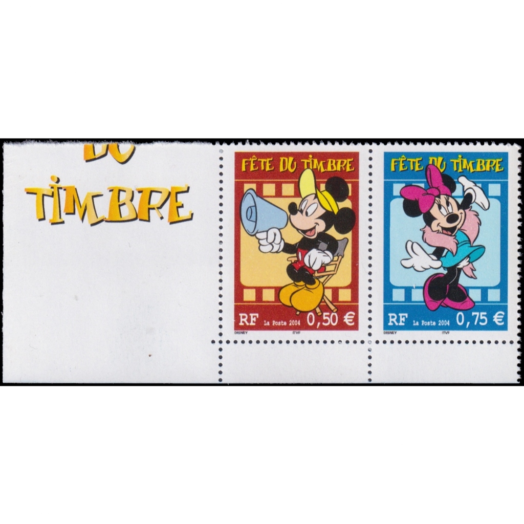 

Prangko France 2004 Stamp Fair Scott #3002a, #3004 Mint Never Hinged Very Fine