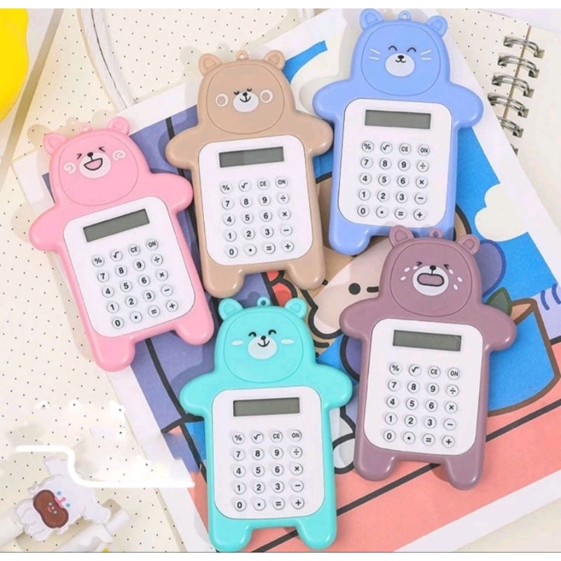 

Calculator mini portable motif bear kalkulator portable mini beruang kalkulator unik