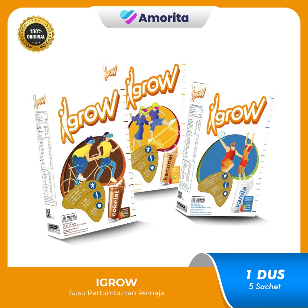 

Igrow 1 BOX Isi 5 Sachet - Susu Pertumbuhan Remaja