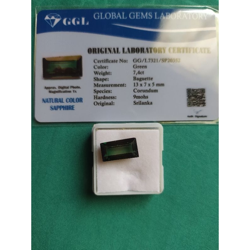 promo Termurah green sapphire Corundum plus memo