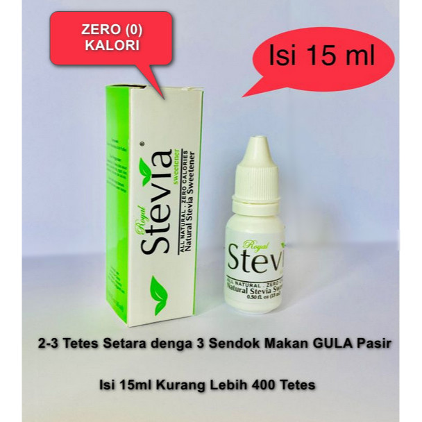 

Beeru STEVIA | ROYAL Stevia 15ml | STEVIA Tetes Alami Penggnti GULA