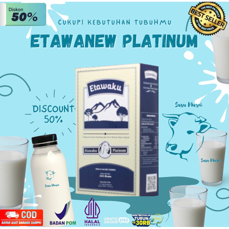 

ETAWANEW- Susu kambing Etawa Platinum asli 100% murni susu kambing etawa