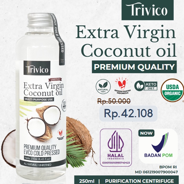 

Instan TRIVICO PREMIUM E MINYAK KELAPA MURNI 1 COCONUT OIL 25ML