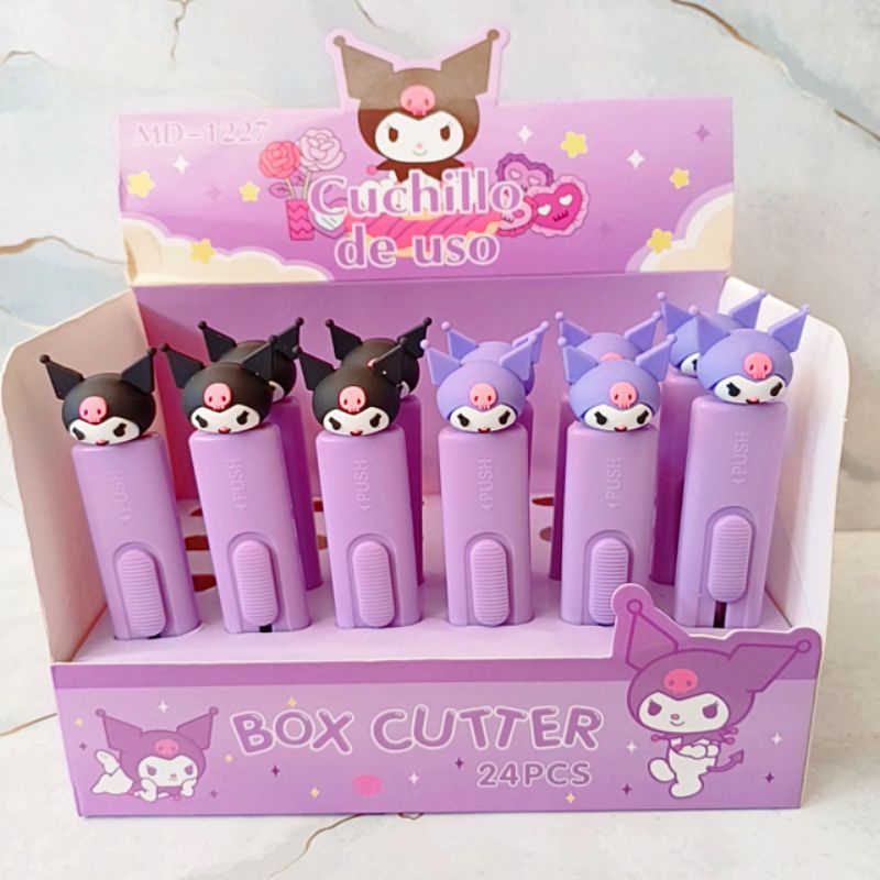 

Cutter Mini Sanrio My Melodi Kuromi Hellokitty Pemotong kertas Kerajinan Sekolah Serbaguna